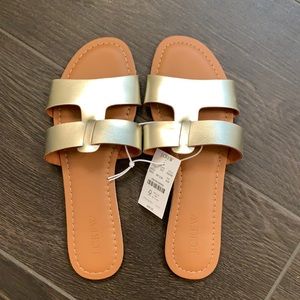 J. Crew Gold Sandals